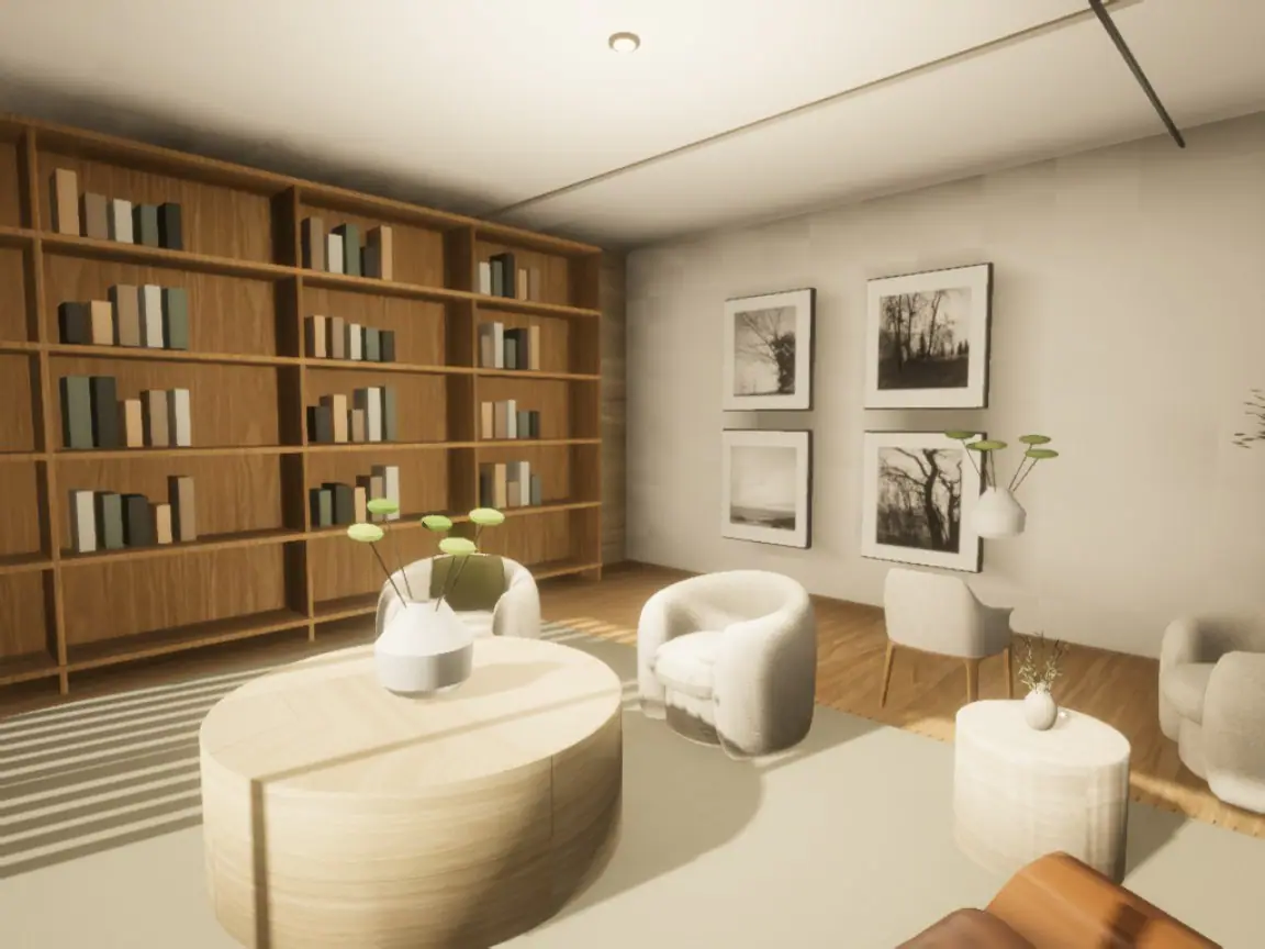 Villa Linden · Die Bibliothek
